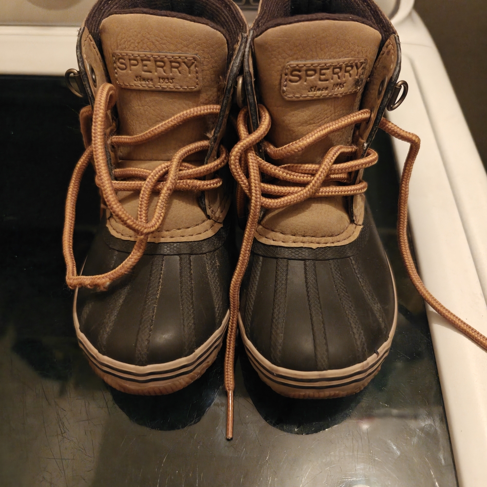 Sperry Kids Brown and Tan Boots
